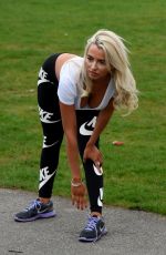 ISABELLE WARBURTON Workout at a Park in Warrington 04/17/2018