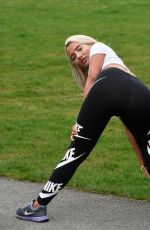 ISABELLE WARBURTON Workout at a Park in Warrington 04/17/2018