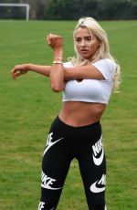 ISABELLE WARBURTON Workout at a Park in Warrington 04/17/2018