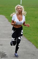ISABELLE WARBURTON Workout at a Park in Warrington 04/17/2018
