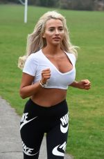 ISABELLE WARBURTON Workout at a Park in Warrington 04/17/2018