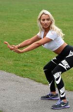 ISABELLE WARBURTON Workout at a Park in Warrington 04/17/2018