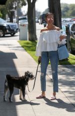 JAMIE CHUNG Out withe Her Dog in Beverly Hills 04/04/2018