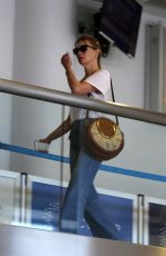 JANUARY JONES at Los Angeles International Airport 04/13/2018