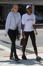 JASMINE TOOKES and JOSEPHINE SKRIVER Out for Lunch at Villa Blanca in Beverly Hills 04/24/2018