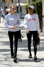 JASMINE TOOKES and JOSEPHINE SKRIVER Out for Lunch at Villa Blanca in Beverly Hills 04/24/2018