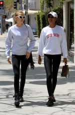 JASMINE TOOKES and JOSEPHINE SKRIVER Out for Lunch at Villa Blanca in Beverly Hills 04/24/2018