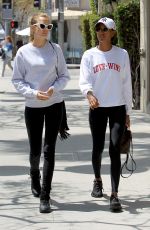 JASMINE TOOKES and JOSEPHINE SKRIVER Out for Lunch at Villa Blanca in Beverly Hills 04/24/2018
