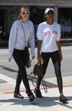 JASMINE TOOKES and JOSEPHINE SKRIVER Out for Lunch at Villa Blanca in Beverly Hills 04/24/2018
