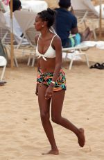 JASMINE TOOKES in Bikini Top at a Beach in Maui 04/01/2018