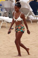 JASMINE TOOKES in Bikini Top at a Beach in Maui 04/01/2018