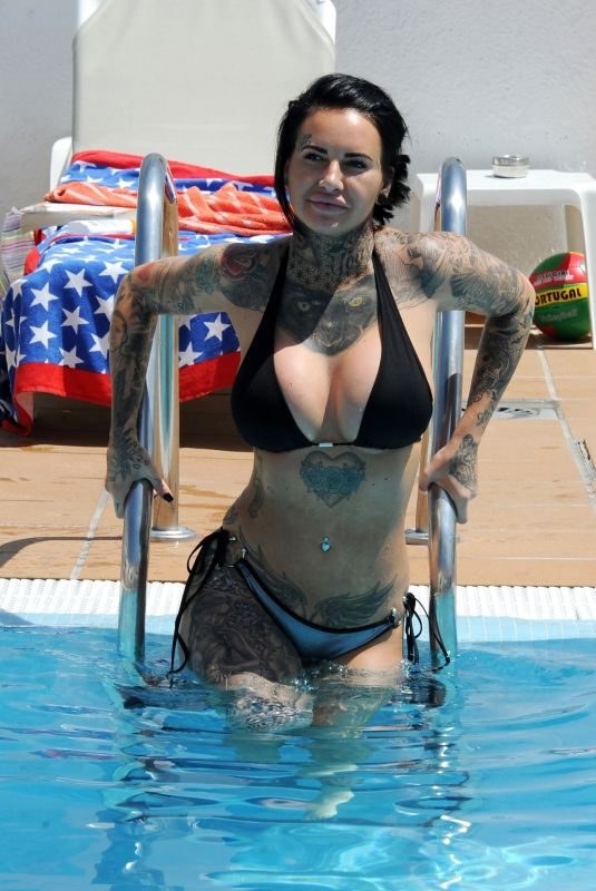 JEMMA LUCY in Bikini at a Pool in Portugal 04/18/2018