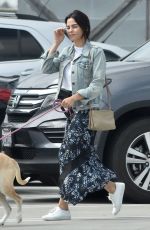 JENNA DEWAN with Her Dog at Veterinary Specialty Center in Los Angeles 04/27/2018