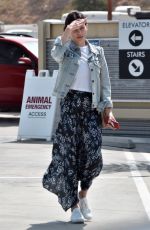 JENNA DEWAN with Her Dog at Veterinary Specialty Center in Los Angeles 04/27/2018
