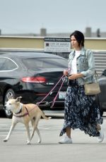 JENNA DEWAN with Her Dog at Veterinary Specialty Center in Los Angeles 04/27/2018