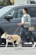 JENNA DEWAN with Her Dog at Veterinary Specialty Center in Los Angeles 04/27/2018