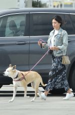 JENNA DEWAN with Her Dog at Veterinary Specialty Center in Los Angeles 04/27/2018