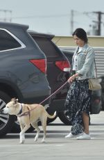JENNA DEWAN with Her Dog at Veterinary Specialty Center in Los Angeles 04/27/2018