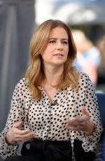 JENNA FISCHER on the Set of Extra in Universal City 03/26/2018
