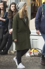 JENNA LOUISE COLEMAN on the Set of Her New Drama The Cry in Glasgow 04/09/2018