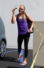 JENNIE FINCH Leaves Dance Studio in Los Angeles 04/28/2018