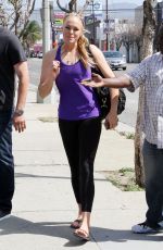 JENNIE FINCH Leaves Dance Studio in Los Angeles 04/28/2018