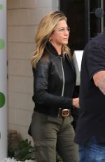 JENNIFER ANISTON Leaves Balayage by Nancy Braun Salon in Beverly Hills 04/05/2018