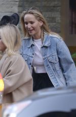 JENNIFER LAWRENCE in Denim Jacket Out in New York 04/01/2018