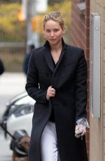 JENNIFER LAWRENCE in Flip Flops Out with Her Dog in New York 04/03/2018