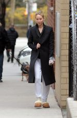 JENNIFER LAWRENCE in Flip Flops Out with Her Dog in New York 04/03/2018