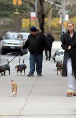JENNIFER LAWRENCE Out with Her Dog in New York 04/03/2018