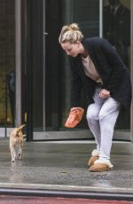 JENNIFER LAWRENCE Out with Her Dog in New York 04/16/2018