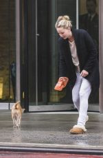 JENNIFER LAWRENCE Out with Her Dog in New York 04/16/2018