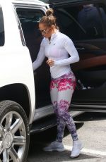 JENNIFER LOPEZ Arrives at a Gym in Beverly HIlls 04/01/2018