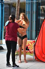JENNIFER NICOLE LEE on the Set of a Photoshoot for Ocean Drive Magazine 04/09/2018