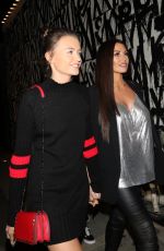 JESSICA and NATALIA WRIGHT Out for Dinner at Craig