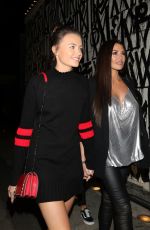 JESSICA and NATALIA WRIGHT Out for Dinner at Craig