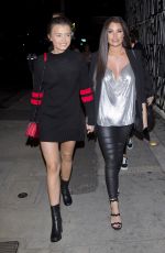 JESSICA and NATALIA WRIGHT Out for Dinner at Craig
