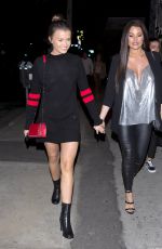 JESSICA and NATALIA WRIGHT Out for Dinner at Craig