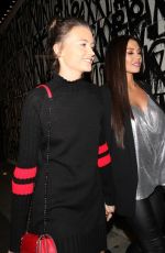 JESSICA and NATALIA WRIGHT Out for Dinner at Craig