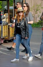 JESSICA CHASTAIN and Gian Luca Passi De Preposulo at Disneyland 03/30/2018