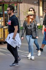 JESSICA CHASTAIN and Gian Luca Passi De Preposulo at Disneyland 03/30/2018