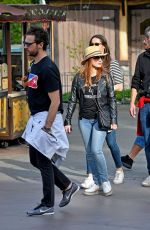 JESSICA CHASTAIN and Gian Luca Passi De Preposulo at Disneyland 03/30/2018
