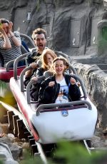 JESSICA CHASTAIN and Gian Luca Passi De Preposulo at Disneyland 03/30/2018