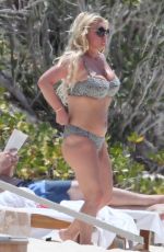 JESSICA SIMPSON in Bikini at a Beach in Bahamas 04/27/2018