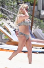 JESSICA SIMPSON in Bikini at a Beach in Bahamas 04/27/2018