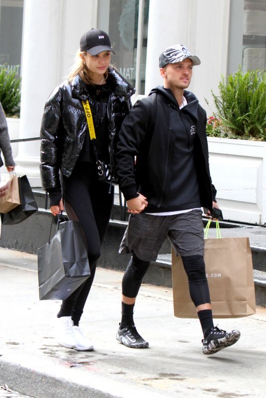JOSEPHINE SKRIVER and Alexander Deleon Out Shopping in New York 04/06/2018