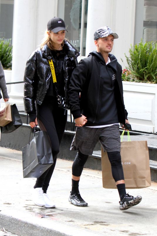 JOSEPHINE SKRIVER and Alexander Deleon Out Shopping in New York 04/06/2018