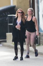 JULIANNE HOUGH and a Friend Leaves a Gym in Los Angeles 04/03/2018