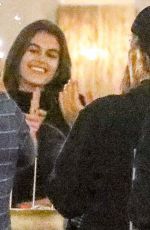 KAIA GERBER and Justin Bieber at a Friend
